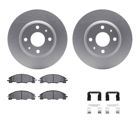 4312-54106, Geospec Rotors With 3000 Series Ceramic Brake Pads Includes Hardware,  Silver